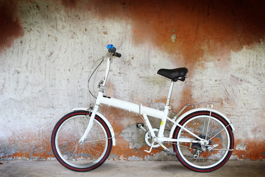 a folding bicycle